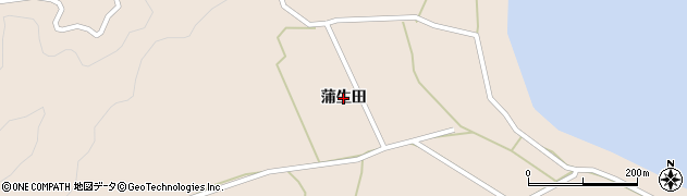 徳島県阿南市椿町（蒲生田）周辺の地図