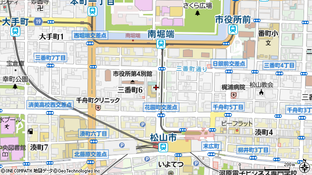 〒790-0005 愛媛県松山市花園町の地図