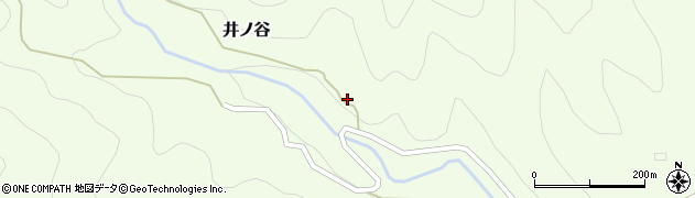 徳島県那賀町（那賀郡）井ノ谷（下日浦）周辺の地図