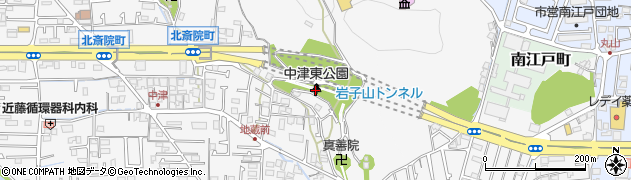 中津東公園周辺の地図