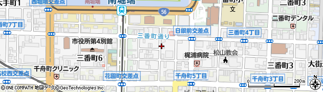 玉田美容室三番町サロン周辺の地図