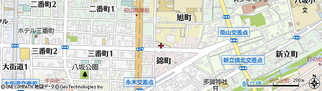愛媛県松山市錦町99周辺の地図