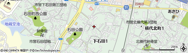 福岡県北九州市小倉南区下石田1丁目周辺の地図
