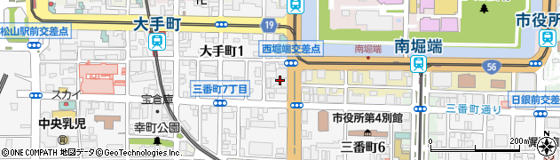 日本化薬株式会社　松山営業所周辺の地図