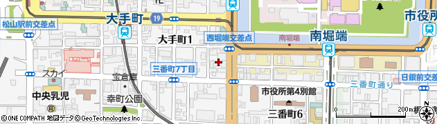 株式会社長大　松山事務所周辺の地図