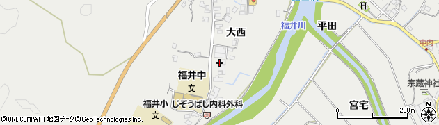 徳島県阿南市福井町大西周辺の地図