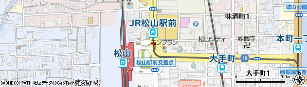 ＪＲ松山駅前駅周辺の地図