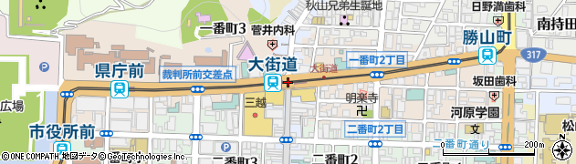 大街道駅周辺の地図