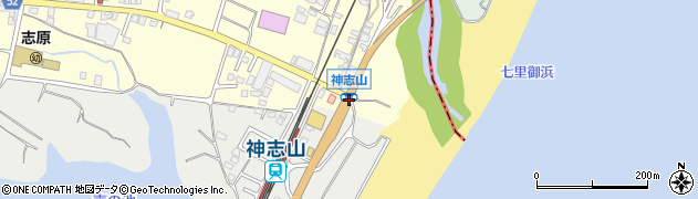 神志山周辺の地図