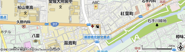 松山湯渡町郵便局 ＡＴＭ周辺の地図