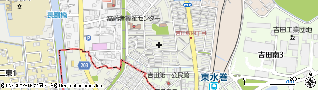 福岡県遠賀郡水巻町吉田団地周辺の地図