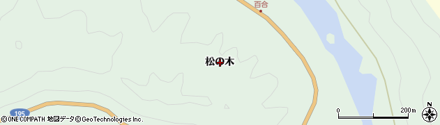 徳島県那賀郡那賀町百合松の木周辺の地図