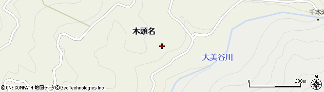 徳島県那賀町（那賀郡）木頭名（折坂）周辺の地図