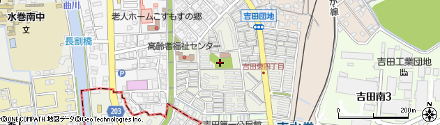 吉田中央公園周辺の地図