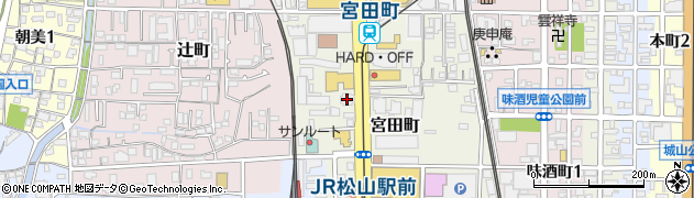 トヨタレンタリース西四国松山店周辺の地図