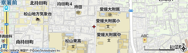 愛媛県松山市持田町周辺の地図