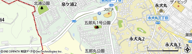 五郎丸1号公園周辺の地図