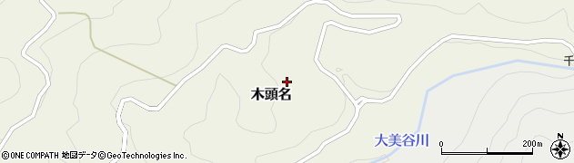 徳島県那賀町（那賀郡）木頭名（八平地）周辺の地図