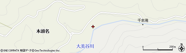 徳島県那賀町（那賀郡）木頭名（清水）周辺の地図