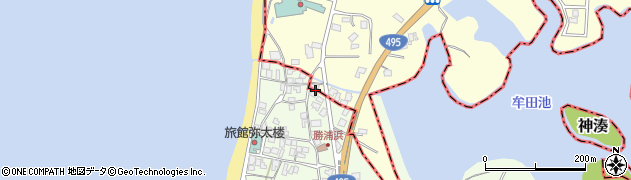 福岡県宗像市神湊687周辺の地図