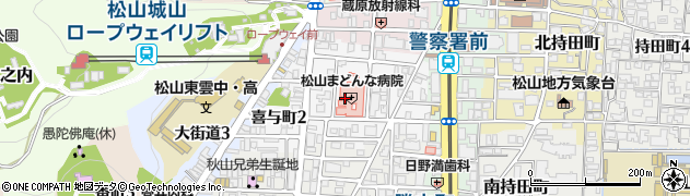 愛媛県松山市喜与町周辺の地図
