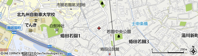 福岡県北九州市小倉南区蜷田若園周辺の地図