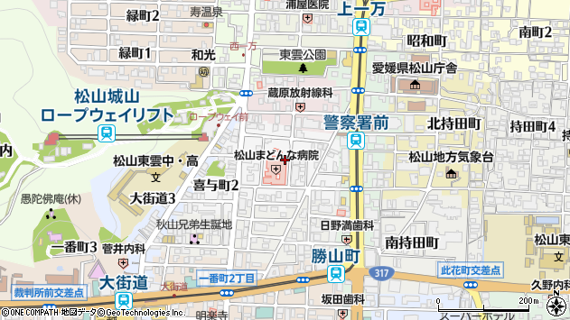 〒790-0802 愛媛県松山市喜与町の地図