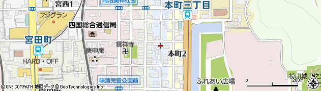 愛媛県松山市松前町周辺の地図