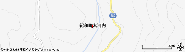 三重県熊野市紀和町大河内周辺の地図