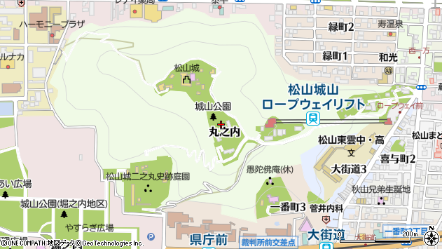 〒790-0008 愛媛県松山市丸之内の地図
