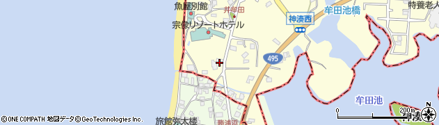 福岡県宗像市神湊676周辺の地図