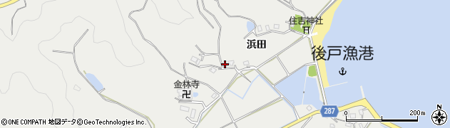 徳島県阿南市福井町（浜田）周辺の地図