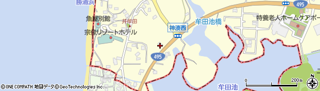福岡県宗像市神湊771周辺の地図