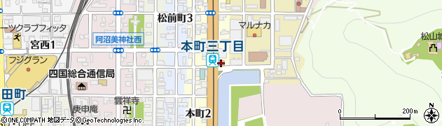 松山札之辻ビル周辺の地図