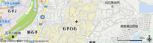 愛媛県松山市石手白石周辺の地図