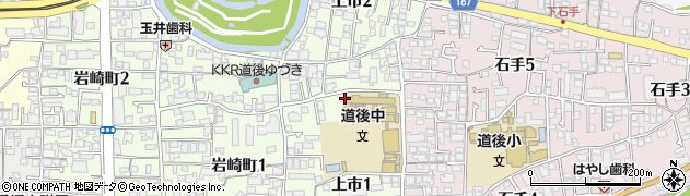 愛媛県松山市上市周辺の地図