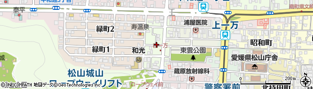 愛媛県松山市西一万町周辺の地図