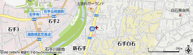 愛媛県松山市新石手周辺の地図
