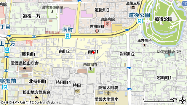 〒790-0856 愛媛県松山市南町の地図