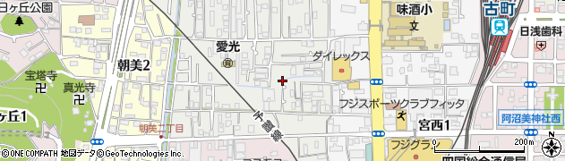 愛媛県松山市愛光町周辺の地図