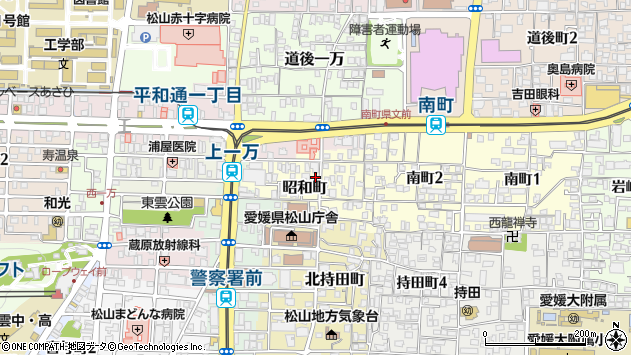 〒790-0872 愛媛県松山市昭和町の地図