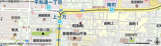 愛媛県松山市昭和町周辺の地図