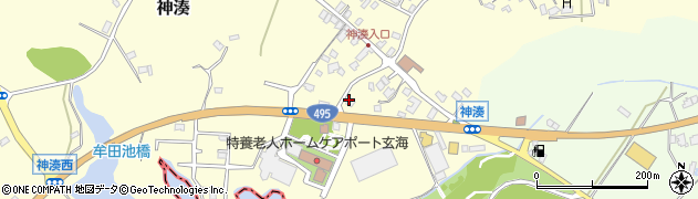 福岡県宗像市神湊77周辺の地図