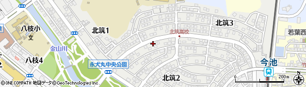福岡県北九州市八幡西区北筑周辺の地図