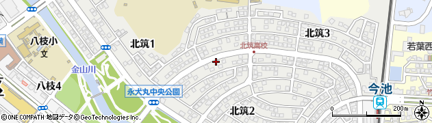 福岡県北九州市八幡西区北筑周辺の地図