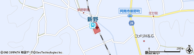 新野駅周辺の地図