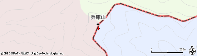 兵庫山周辺の地図