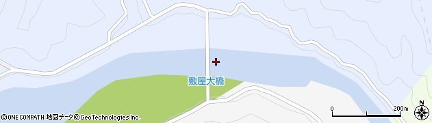 敷屋大橋周辺の地図