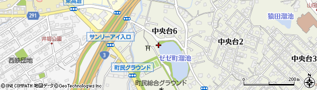 福岡県遠賀郡岡垣町中央台6丁目周辺の地図