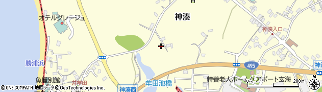 福岡県宗像市神湊223周辺の地図